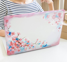Laptop sticker roze bloemen