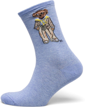 Polo Bear Crew Socks Lingerie Socks Regular Socks Blue Polo Ralph Lauren