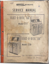 Seeburg 220 222 Jukebox Manual Origineel