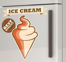 Sticker ijskast ijs reclame