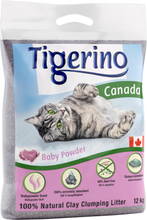 Zum Sparpreis! Tigerino Premium Katzenstreu 2 x 12 kg - Canada Style: Babypuderduft