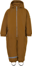 Snow Suit Junior Outerwear Coveralls Snow/ski Coveralls & Sets Brun Mikk-line*Betinget Tilbud