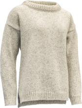 Devold Nansen Woman's Sweater Split Seam GREY MELANGE Långärmade vardagströjor XS