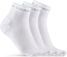 Craft Core Dry Mid Sock 3-pack White Träningsstrumpor 43/45