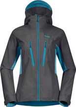 Bergans Women's Cecilie Mountain Softshell Jacket Solid Dark Grey/Clear Ice Blue Uforet friluftsjakker S