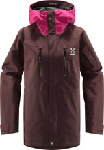 Haglöfs Elation Gore-Tex Jacket Women Burgundy Brown/Deep Pink Skijakker ufôrede L