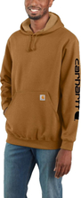 Carhartt Carhartt Men's Sleeve Logo Hooded Sweatshirt Carhartt® Brown Långärmade vardagströjor S