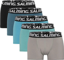 Salming Salming Men's Joye 5-Pack Boxer Aqua/Zinc/Arctic Blue/Petrol/Black Underkläder S