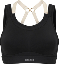 Abecita Women's Powerful Sport Bra Moulded Cups Black Underkläder B85