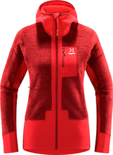 Haglöfs Women's ROC Spitz Mid Hood Corrosion/Poppy red Mellomlag trøyer XS
