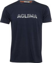 Aclima Aclima Men's LightWool 140 Classic Tee Logo Navy Blazer Kortermede trøyer M