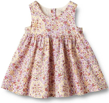 Wheat Sienna ermeløs kjole til baby, carousels and flowers
