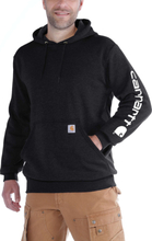 Carhartt Carhartt Men's Sleeve Logo Hooded Sweatshirt Black Langermede trøyer S