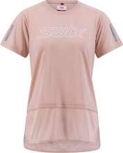Swix Women's Motion Mesh T-Shirt Peach whip Kortermede treningstrøyer XS