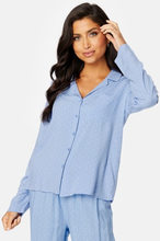 BUBBLEROOM Roslyn pyjama shirt Light blue / Offwhite XS