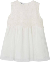 Name It Nikol ermeløs kjole til baby, bright white