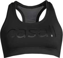 Casall Casall Women's Iconic Wool Sports Bra Black Logo Underkläder XS A/B