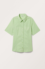 Fitted Poplin Blouse - Green