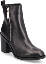 Zip High Heel Boot Shoes Boots Ankle Boots Ankle Boots With Heel Black Tommy Hilfiger