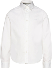 Long Sleeved Shirt Tops Shirts Long-sleeved Shirts White BOSS