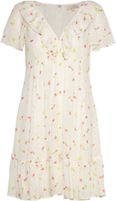 Dotted Georgette Mini Dress Designers Short Dress Cream By Ti Mo