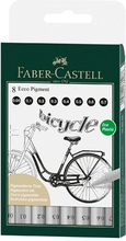 Faber-castell - Ecco Pigment Fineliner, 8 stk, Sort