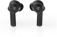Nedis Fullt Trådlösa hörlurar | Bluetooth® | Maximal batteritid: 3.5 timmar | Tryck på Kontroll | Batteri hölje | Inbygd mikrofon | Stöd för röststyrning | Öronvingar | Svart
