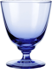 Holmegaard Flow glass på fot 35 cl, mørkeblått
