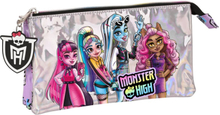 Kaksilokeroinen laukkku Monster High Best boos Liila 22 x 12 x 3 cm