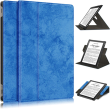 EIDERWOOD PocketBook InkPad Lite Læder Cover m. 360 Graders Ståfunktion & Penholder - Blå