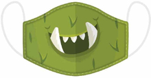 Mondkapje kinderen - Groen Monster-