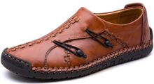Men's Hand Stitching Stylish Slip On Leather Shoes