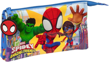 Tredubbel Carry-all Spider-Man Team up Blå 22 x 12 x 3 cm