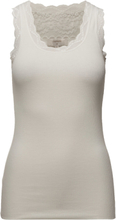 Vanessa Top T-shirts & Tops Sleeveless Hvit Cream*Betinget Tilbud
