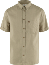 Fjällräven Men's Övik Travel Shirt Ss Sand Stone Kortärmade skjortor L