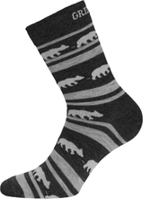 Gridarmor Gridarmor Striped Bear Merino Socks Dark Grey Melange Hverdagssokker 36-39