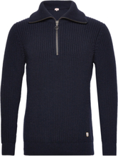 Sweater Zip-Up Collar Héritage Knitwear Half Zip Pullover Marineblå Armor Lux*Betinget Tilbud