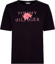 Tommy Hilfiger Women Tee Floral Print Black