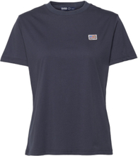 W. Svea Logo Tee Tops T-shirts & Tops Short-sleeved Navy Svea