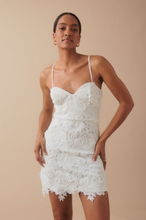 Gina Tricot - Bloom 3d lace mini dress - korte kjoler - White - XL - Female