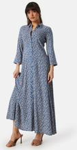 Y.A.S Savanna Long Shirt Dress Bluing AOP:Disty Flo L