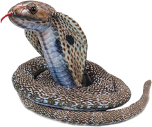 Pia Toys Knuffeldier Cobra slang - zachte pluche stof - bruin - kwaliteit knuffels - 185 cm