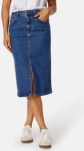 Object Collectors Item Objellen Midi Denim Skirt Medium Blue Denim XS