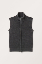 Knitted Zip Vest - Black