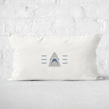 Jaws Mini Shark Rectangular Cushion - 30x50cm - Soft Touch