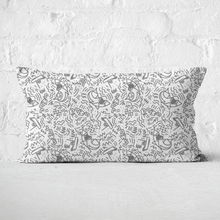 Jaws Doodles Rectangular Cushion - 30x50cm - Soft Touch
