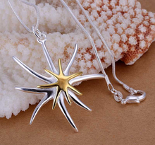 Halsband "Starfish" i 925 Sterling Silverplätering