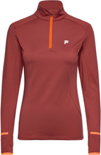 Rande Half Zip Running Shirt Sport T-shirts & Tops Long-sleeved Red FILA
