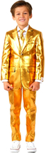 OppoSuits Boys Groovy Gold Kostym - 110/116