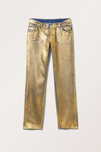 Moop Mid Waist Golden Jeans - Brown